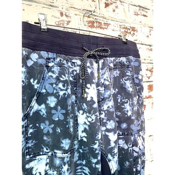 Anthropologie Nomad Tie Dye Acid Wash Floral Lounge Jogger Pants - Picture 9 of 16